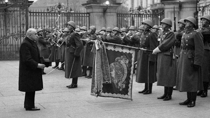 Emil Hácha na slávnostnej ceremónii.