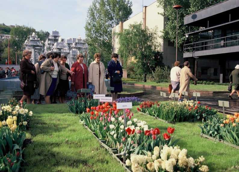 Celoštátna výstava kvetov s medzinárodnou účasťou Flóra 88 v bratislavskom PKO.