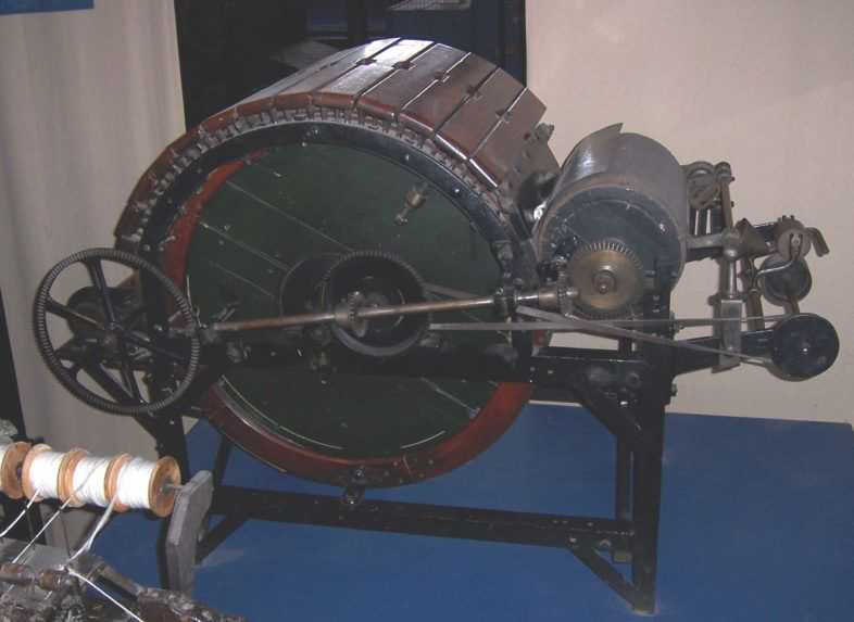 Mykací stroj Richarda Arkwrighta.