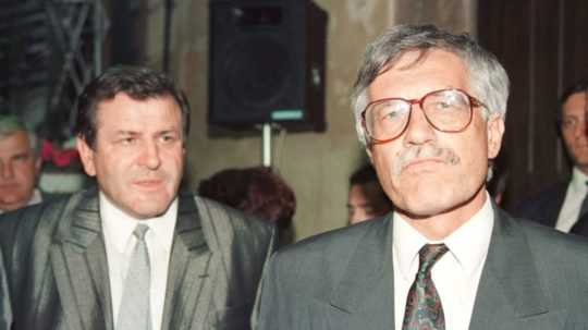 Vladimír Mečiar (vľavo) a Václav Klaus (vpravo).