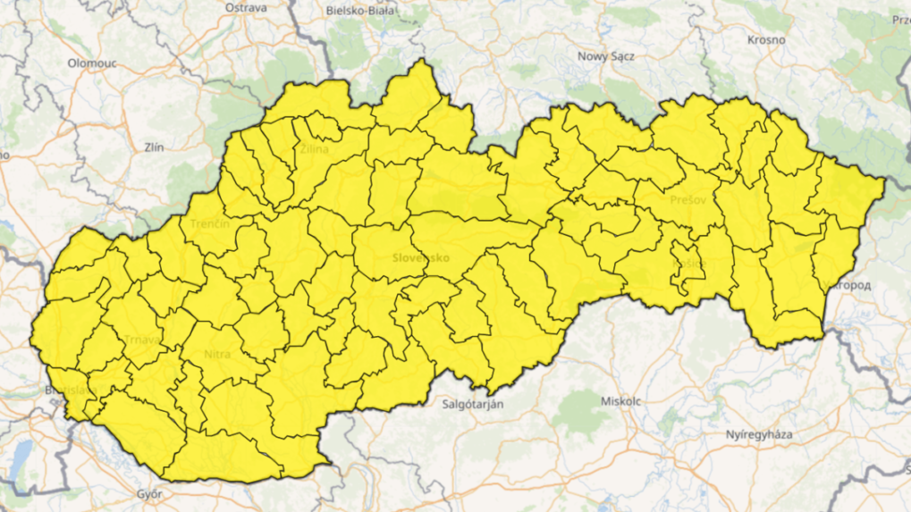 Výstrahy SHMÚ na stredu 24. 8.