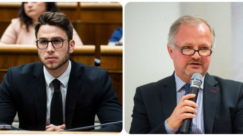 Na snímke nový štátny tajomník ministerstva zahraničných vecí Andrej Stančík a nový štátny tajomník ministerstva hospodárstva Peter Švec.