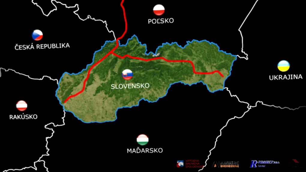 Na fotografii mapa diaľnice D3.