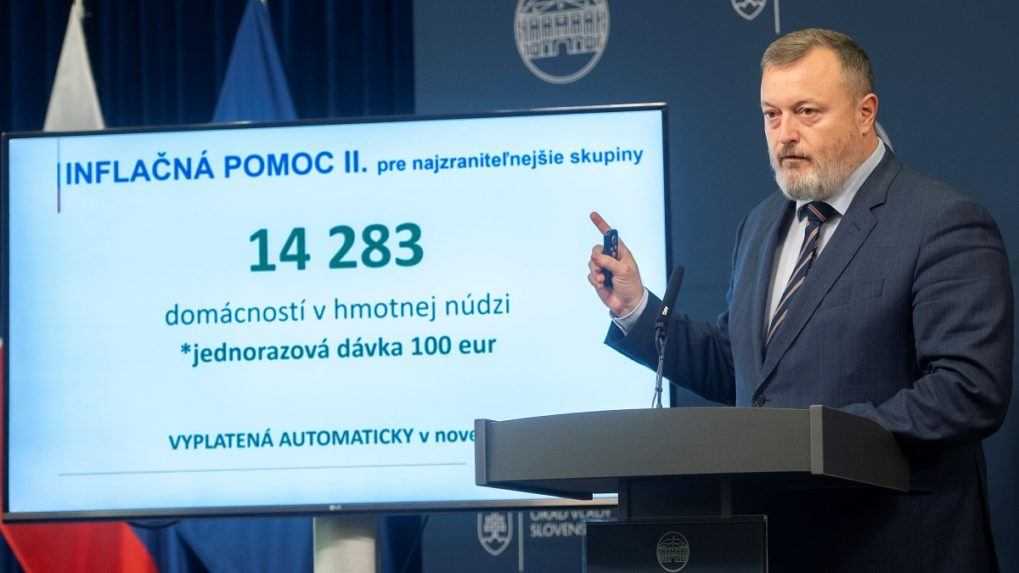 Štát pomôže viac ako 150 000 ľuďom núdzi. Vyhradil na to 15,6 milióna eur