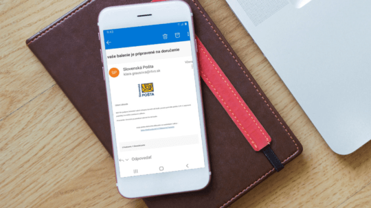 Na snímke email od podvodníkov, ktorí sa vydávajú za Slovenskú poštu.
