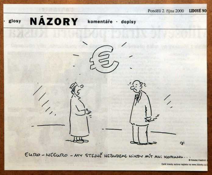 Práca českého karikaturistu a ilustrátora Vladimíra Jiránka.