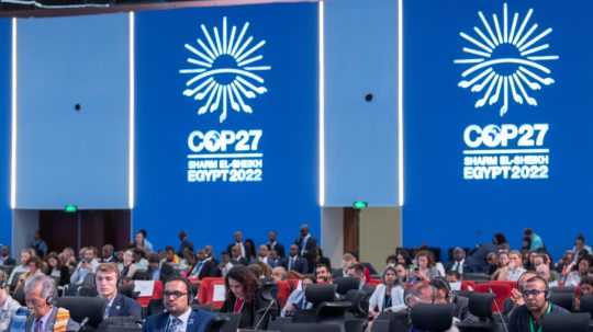 Na snímke je konferencia COP27 v Egypte.