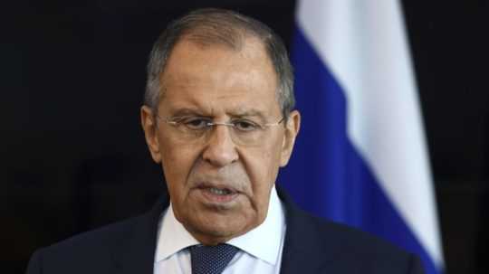 Na snímke ruský minister zahraničných vecí Sergej Lavrov.