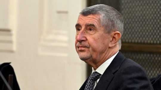 Český expremiér a kandidát na prezidenta Andrej Babiš na súdnom pojednávaní v kauze Čapí hnízdo.;