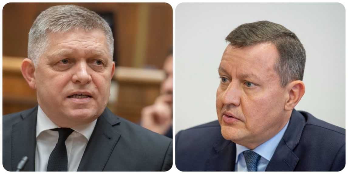 Predseda Smeru-SD Robert Fico (vľavo) a špeciálny prokurátor Daniel Lipšic.