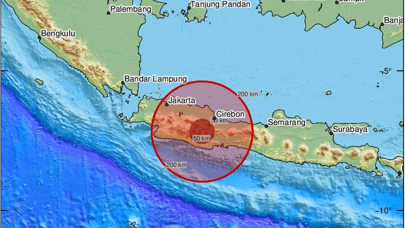 Oblasť zemetrasenia.