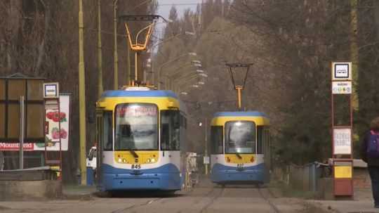 Električky Dopravného podniku mesta Košice.