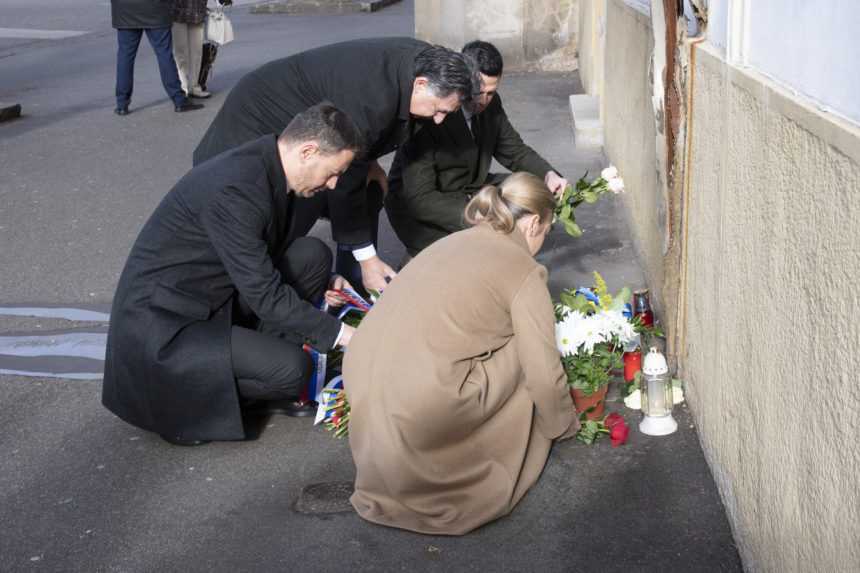 Na snímke sprava ministerka kultúry SR Natália Milanová, dočasne poverený predseda vlády SR Eduard Heger, minister životného prostredia SR Ján Budaj a poslanec NRSR Kristián Čekovský.