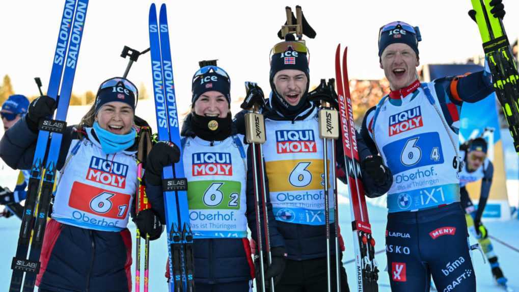 Biatlon-MS: Na úvod zlato pre Nórov v mixoch