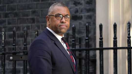 Na snímke britský minister zahraničných vecí James Cleverly.