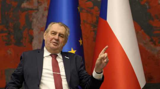 Na snímke odchádzajúci český prezident Miloš Zeman.