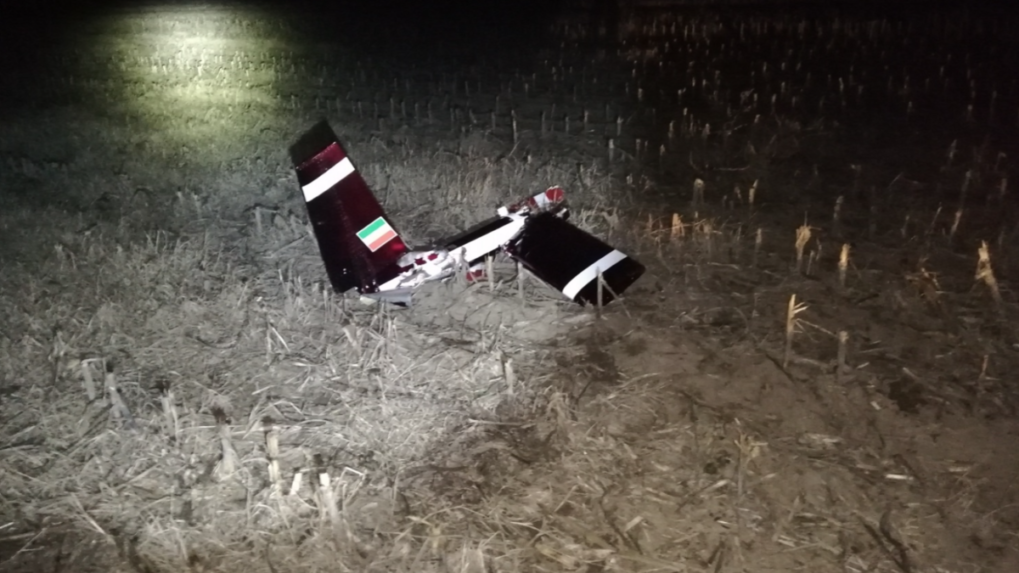 Po dosadnutí na zem sa helikoptére odtrhol zadný rotor.