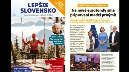 Nový magazín ministerstva investícií Lepšie Slovensko,