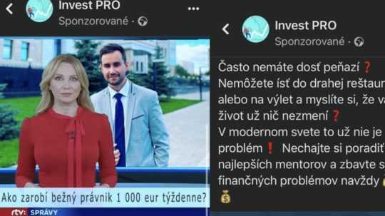 Ukážky podvodných príspevkov na sociálnych sieťach, ktoré zneužívajú logá Slovnaftu a RTVS.