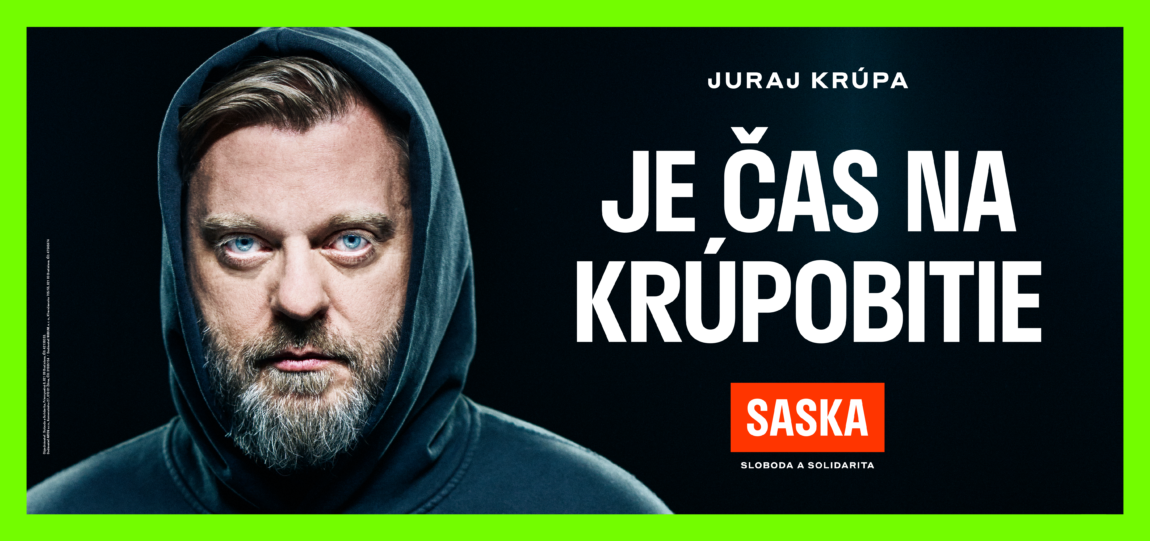 Billboard s fotografiou poslanca Juraja Krúpu.