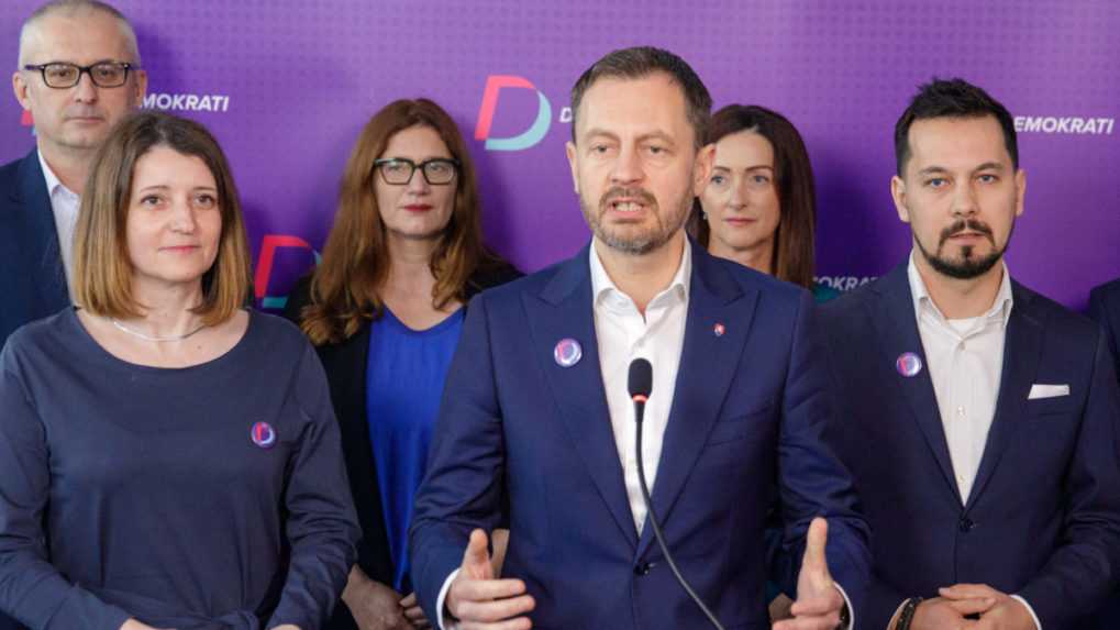 Premi&eacute;r Eduard Heger predstavil nov&eacute; posily strany Demokrati - Janu Žitňansk&uacute; a Juraja &Scaron;eligu.