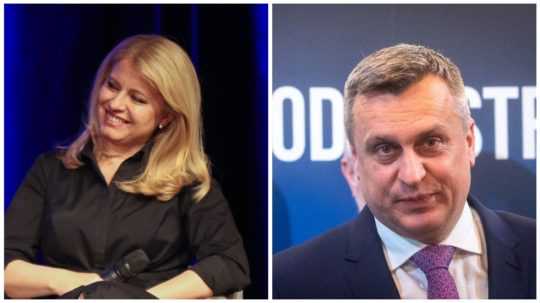 Na snímke je prezidentka Zuzana Čaputová a predseda strany SNS Andrej Danko.