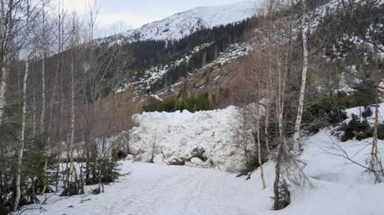 Lavína v Žiarskej doline.