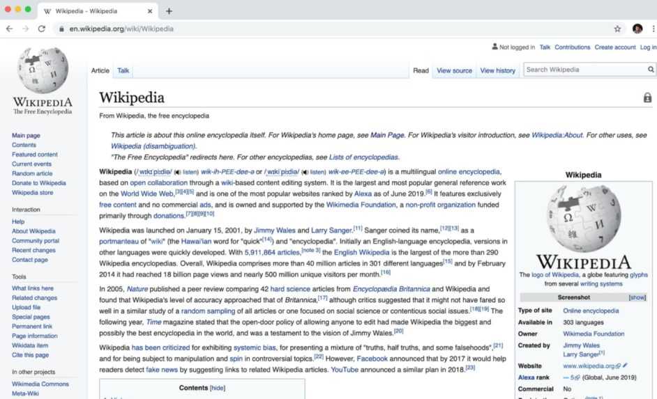 Internetová encyklopédia Wikipédia.