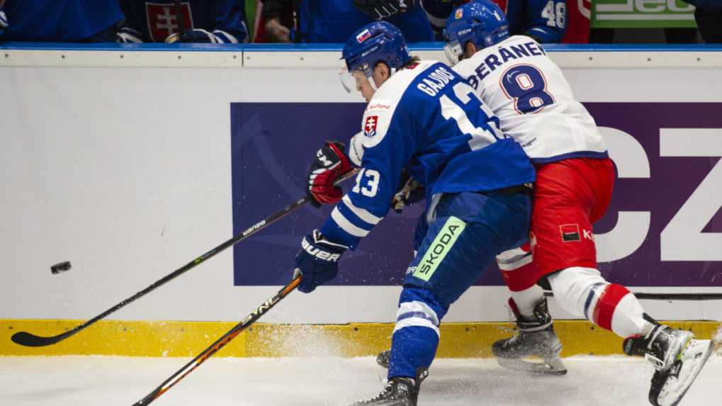 Na snímke zľava František Gajdoš v prípravnom zápase s Českom.