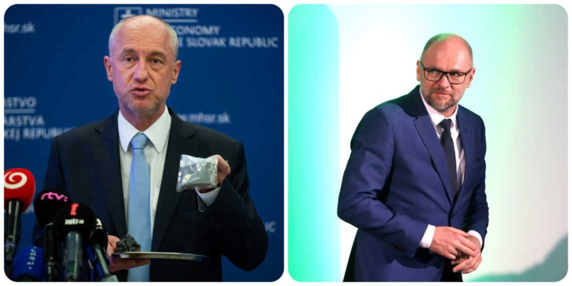 Dosluhujúci minister hospodárstva Karel Hirman a bývalý šéf rezortu Richard Sulík.