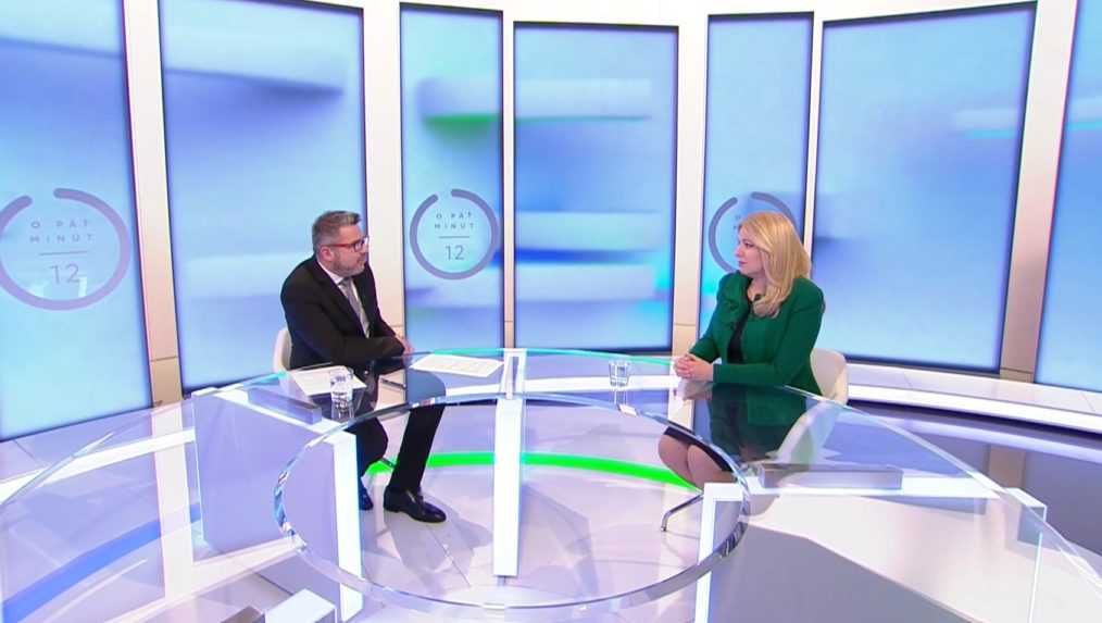 Na snímke je prezidentka SR Zuzana Čaputová v relácii O 5 minút 12.