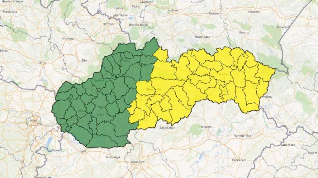 Výstraha pred búrkami na stredu (24. 5.).