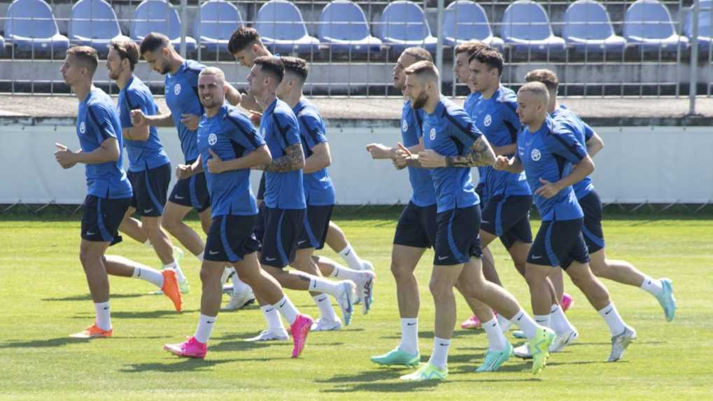 Tréning slovenskej futbalovej reprezentácie.