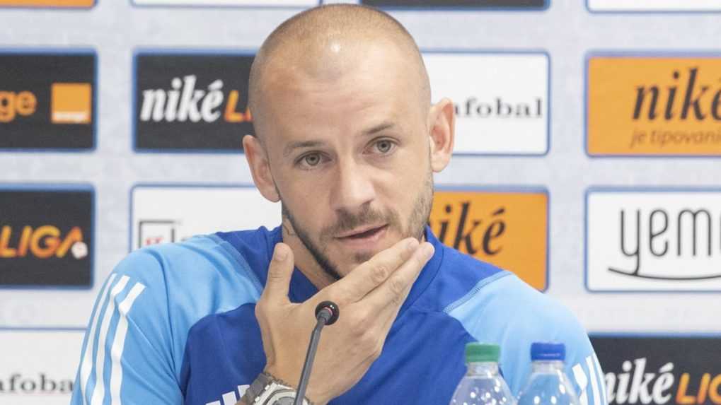 Vladimír Weis mladší počas tlačovej konferencie ŠK Slovan Bratislava