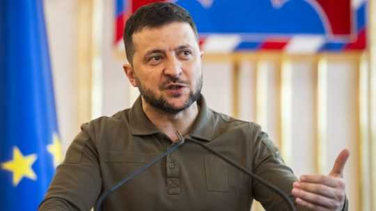 Na snímke ukrajinský prezident Volodymyr Zelenskyj.