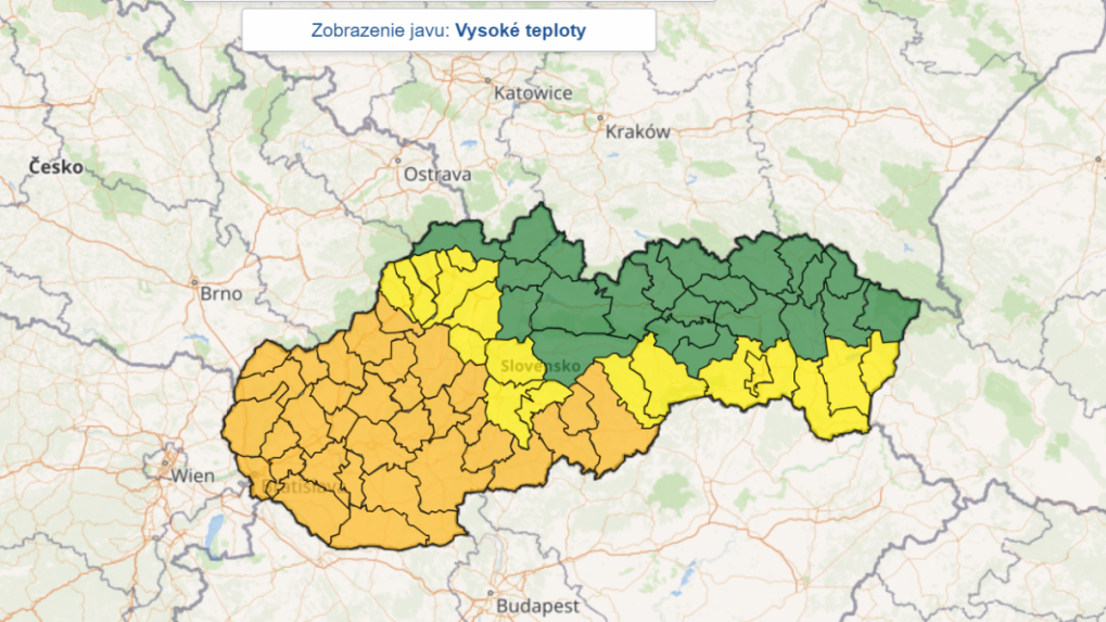 Výstraha pred vysokými teplotami v pondelok 10. júla.