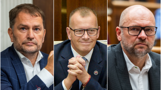 Zľava Igor Matovič, Boris Kollár a Richard Sulík.