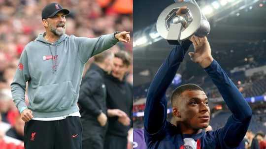 Jürgen Klopp a Kylian Mbappe