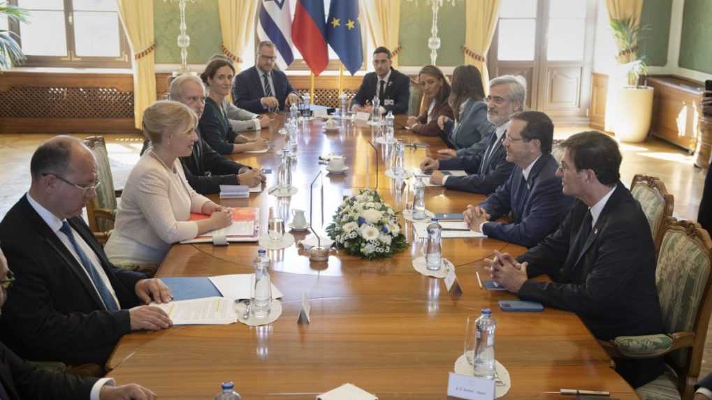 Bilaterálne rokovania v Prezidentskom paláci v Bratislave.