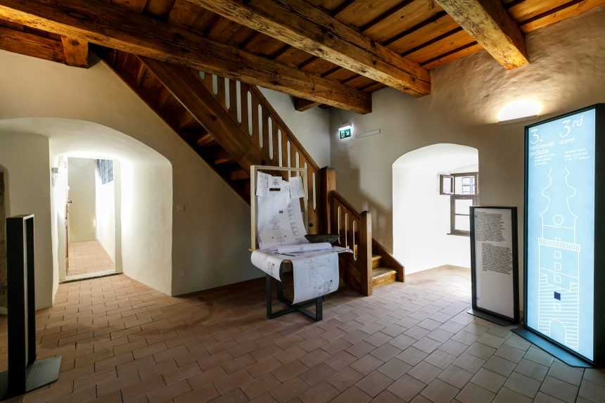 Na snímke interiér Michalskej veže po obnove.