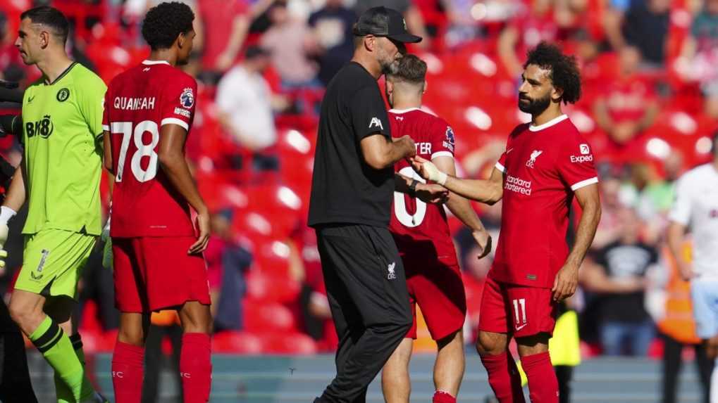 Mohamed Salah a tréner Jürgen Klopp.