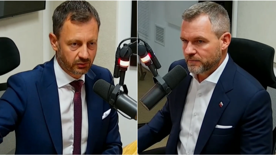 Zľava Eduard Heger a Peter Pellegrini.