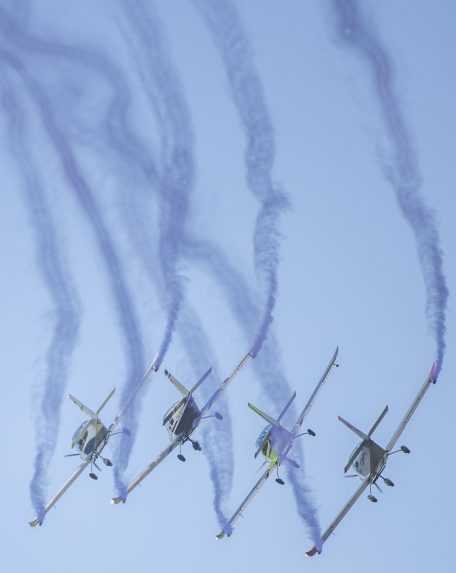 Nadšenci letectva si aj tento rok prišli na svoje. V akcii mohli vidieť švédske gripeny či americké F-16