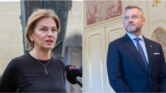 Zľava Monika Beňová (Smer-SD) a Peter Pellegrini (Hlas-SD).