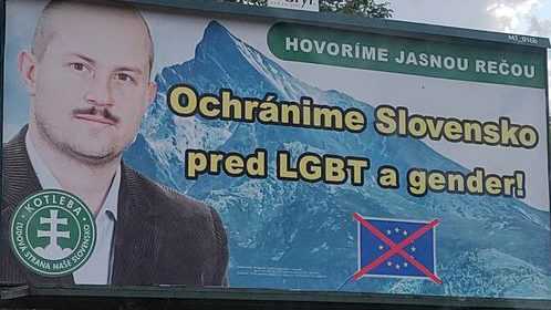 Bilbord ĽSNS, proti ktorému podal IĽP žalobu.