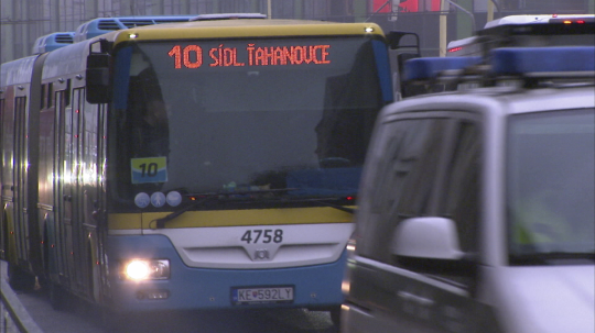 Autobus košickej linky MHD 10.