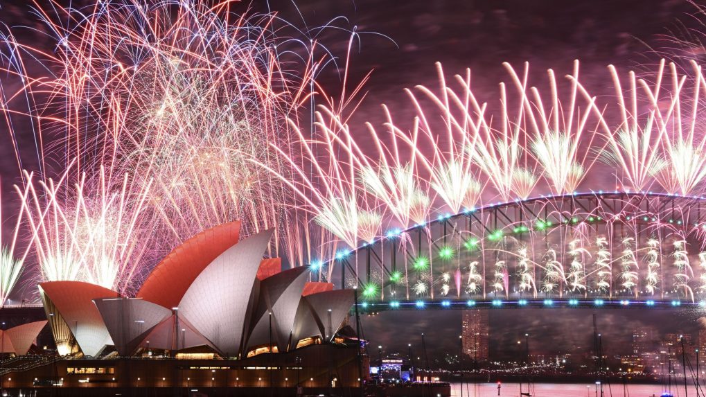 Ohňostroje v Sydney.