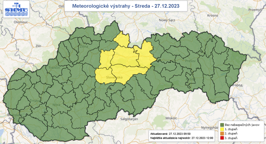 Výstrahy pred vetrom.