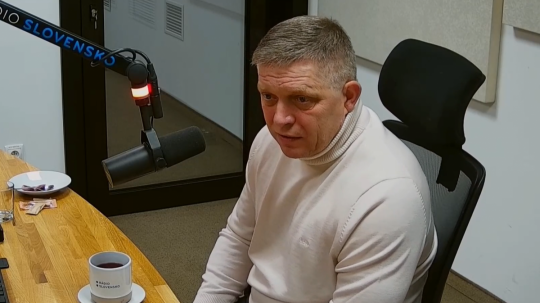 Premiér Robert Fico v diskusnej relácii RTVS Sobotné dialógy.