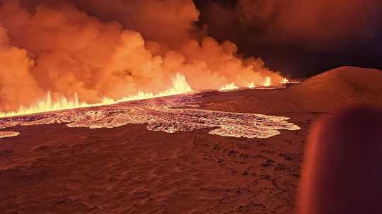 Erupcia na Islande.